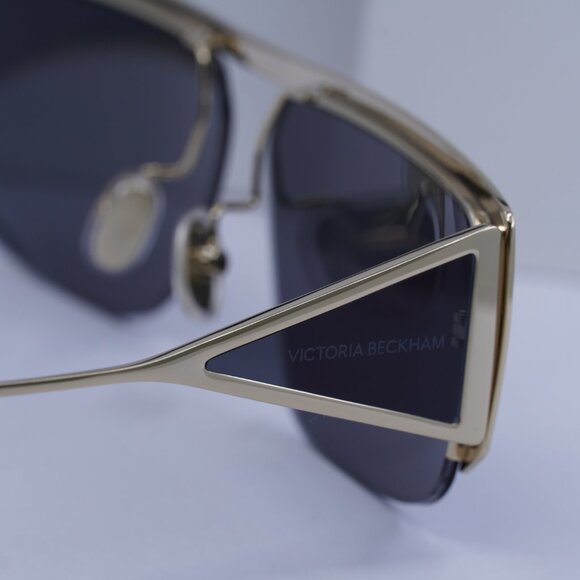 Victoria Beckham VB250S 714 Rectangle Sunglasses – Gold/Grey - Picture 9 of 10